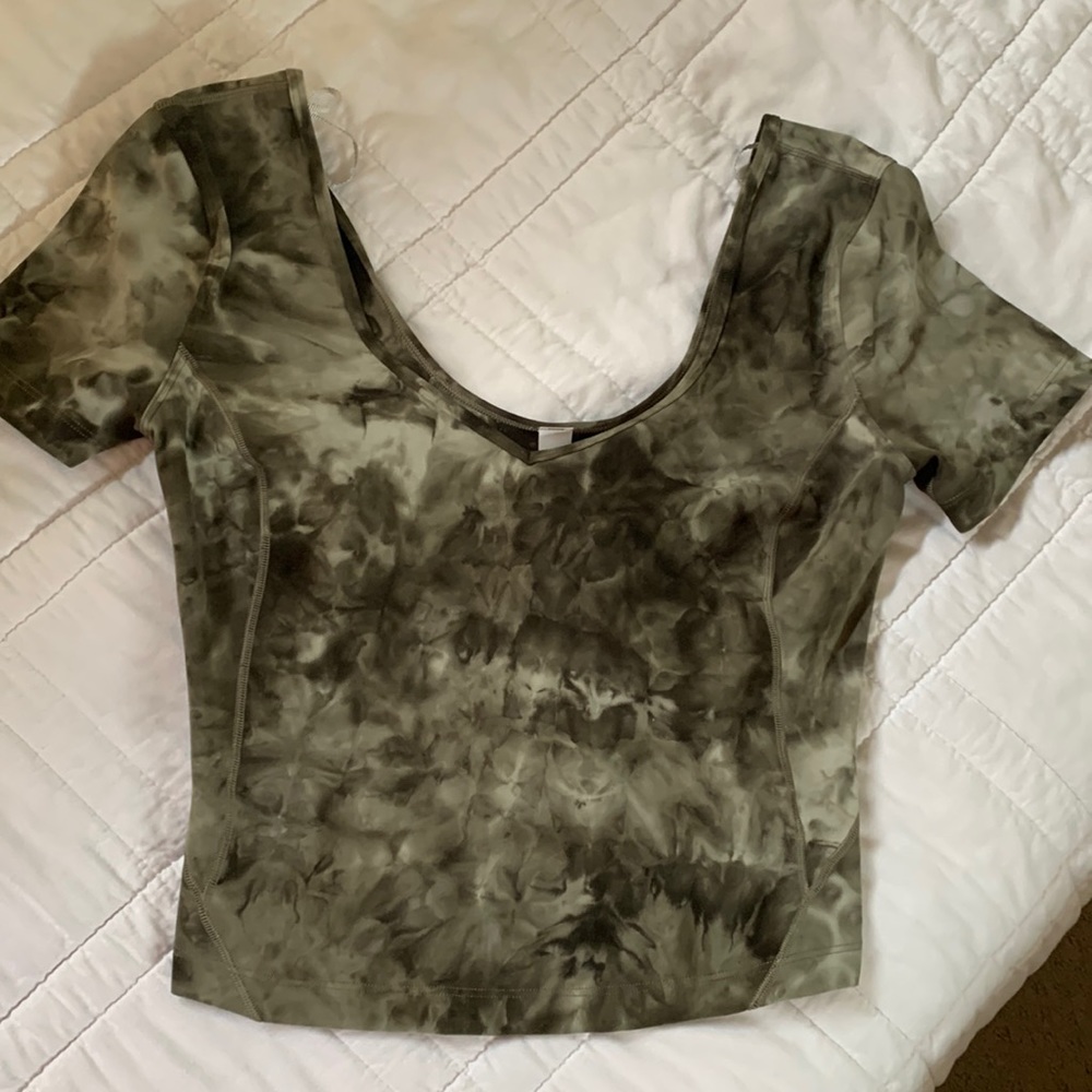 Lululemon align t-shirt green space dye